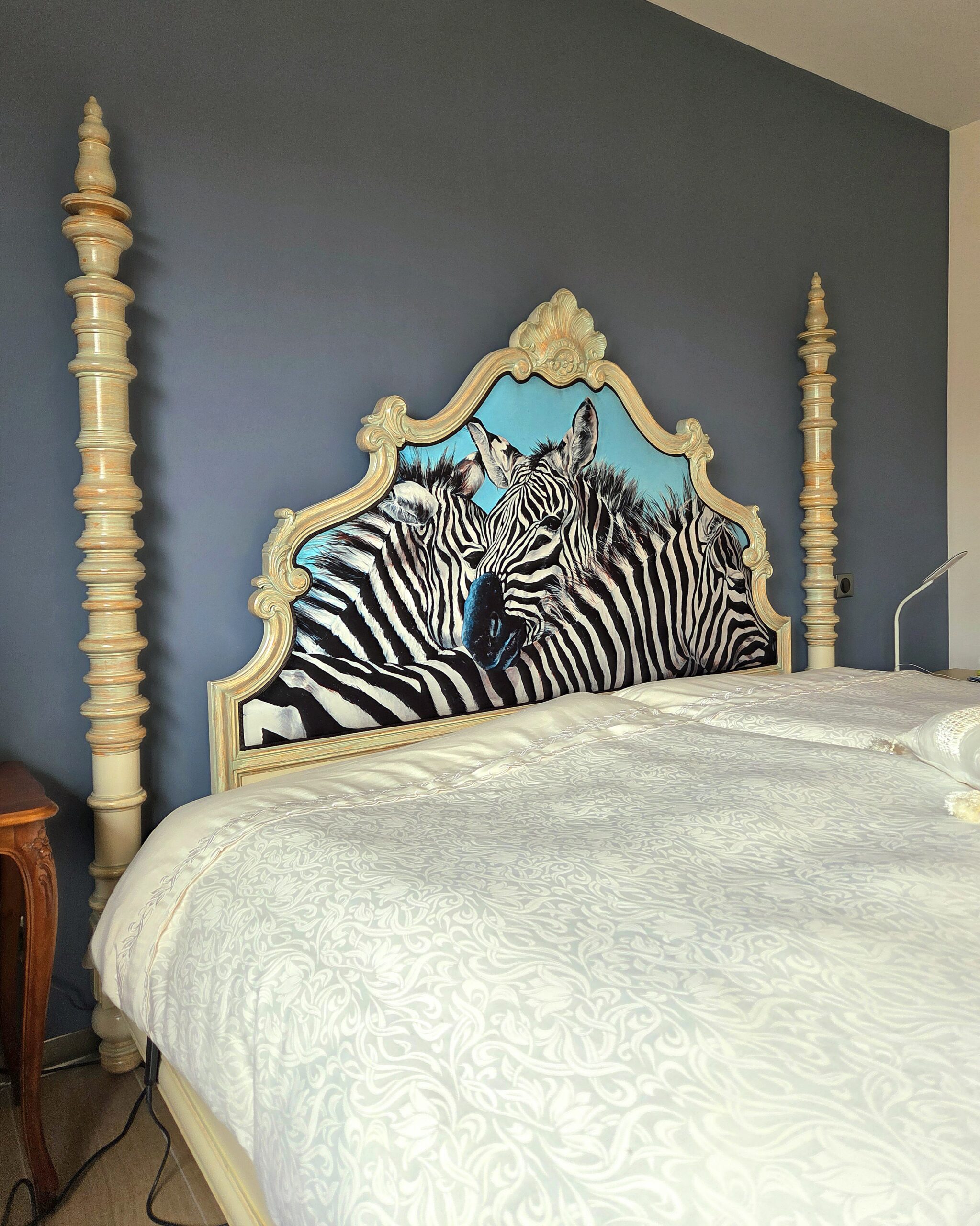 Tête de lit velours imprimé sur mesure